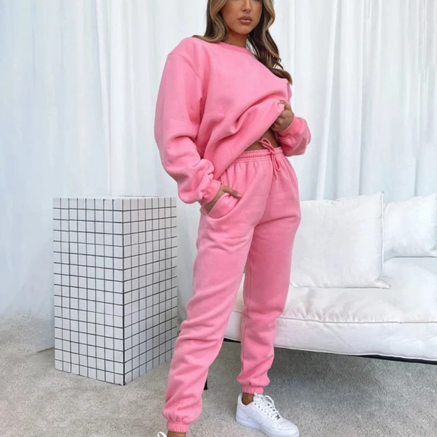 High-Quality Crew Neck Tracksuit Set